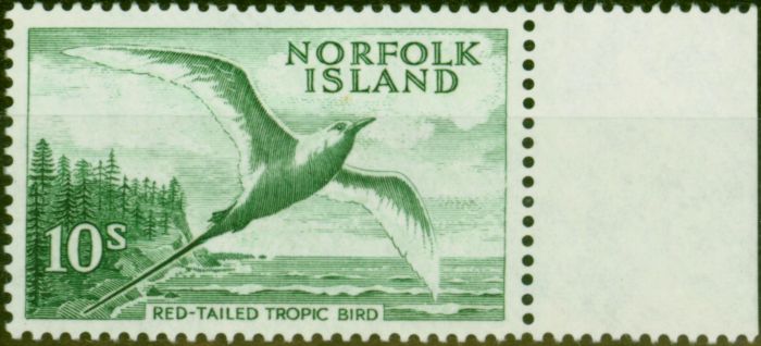 Old Postage Stamp Norfolk Island 1961 10s Emerald-Green SG36 V.F MNH