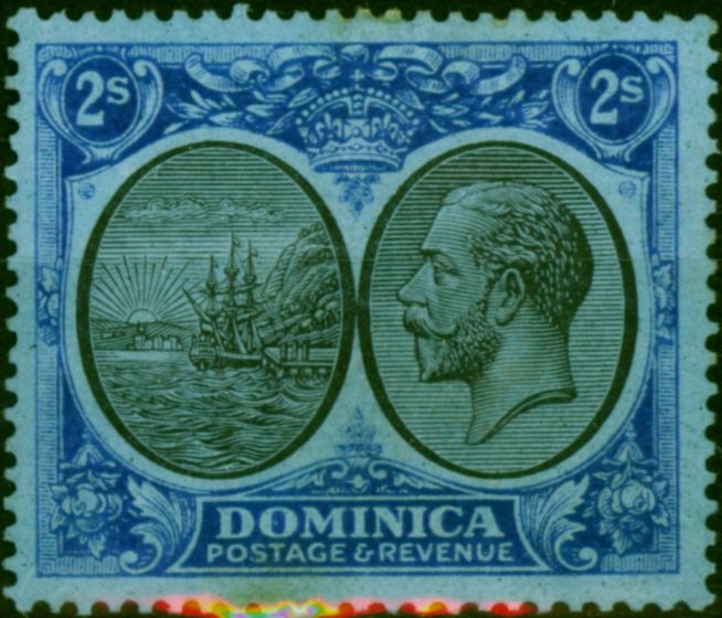 Dominica 1923 2s Black & Blue-Blue SG84 Good MM  King George V (1910-1936) Valuable Stamps