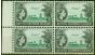 Rare Postage Stamp British Solomon Islands 1960 9d Emerald & Black SG90a V.F MNH Block of 4