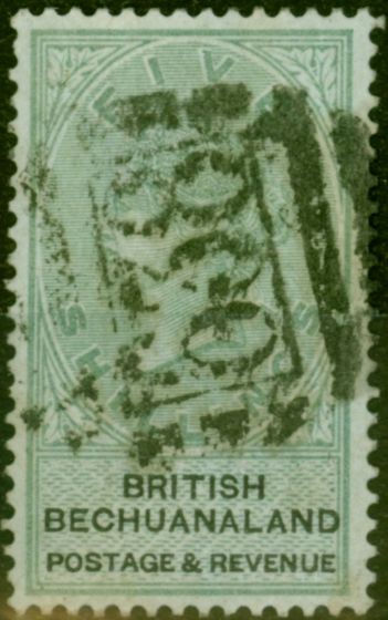 Collectible Postage Stamp Bechuanaland 1888 5s Green & Black SG18 Fine Used
