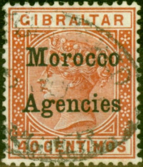 Collectible Postage Stamp from Morocco Agencies 1899 40c Orange-Brown SG13 Fine Used