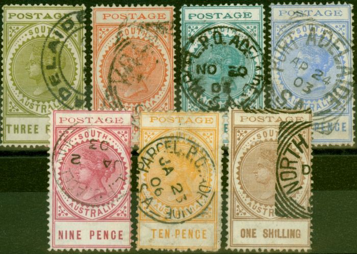Valuable Postage Stamp from S.Australia 1902 Set of 7 to 1s SG268-275 Fine Used