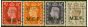 Collectible Postage Stamp from Middle East Forces 1942 SGM1s-M5s Specimen set of 4 Very Fine MNH