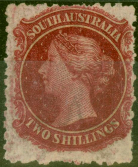 Rare Postage Stamp from S.Australia 1872 2s Carmine SG110 Fine Lightly Mtd Mint