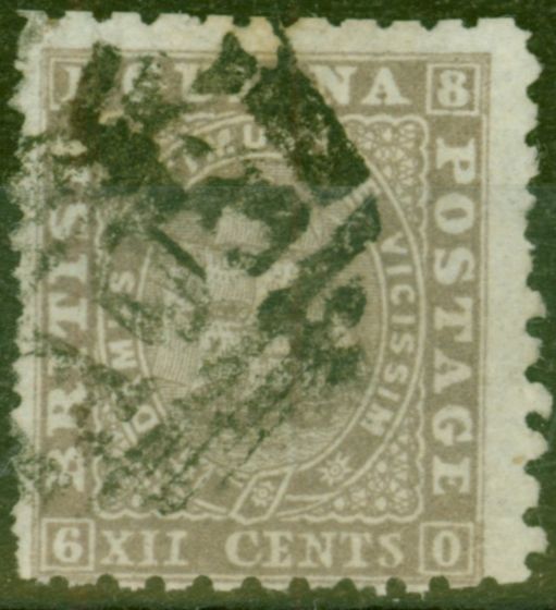 Valuable Postage Stamp from British Guiana 1865 12c Grey-Lilac SG65a P.10 Good Used