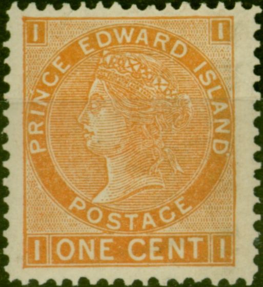 Valuable Postage Stamp Prince Edward Island 1872 1c Brown-Orange SG44 Fine MNH (6)