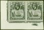 Valuable Postage Stamp from St Helena 1936 1/2d Grey-Black & Black SG97hc Cleft Rock V.F Lightly Mtd Mint Pl Corner Pair