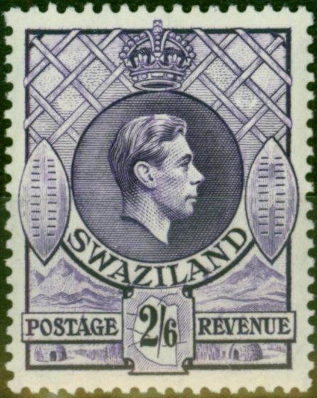 Valuable Postage Stamp Swaziland 1938 2s6d Bright Violet SG36 Fine VLMM