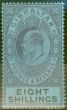 Old Postage Stamp from Gibraltar 1903 8s Dull Purple & Black-Blue SG54 Fine Mtd Mint (5)