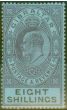 Old Postage Stamp from Gibraltar 1903 8s Dull Purple & Black-Blue SG54 Fine Mtd Mint