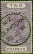Valuable Postage Stamp New Zealand 1888 £2 Mauve Wmk 12b P.12.5 Barefoot #227 V.F.U