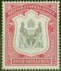 Old Postage Stamp from B.C.A Nyasaland 1897 4s Black & Carmine SG50 V.F MNH