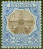 Old Postage Stamp from Bermuda 1906 2 1/2d Brown & Ultramarine SG40 Fine Mtd Mint