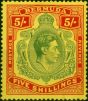 Valuable Postage Stamp Bermuda 1938 5s Green & Red-Yellow SG118 Fine & Fresh MM (2)