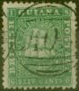 Rare Postage Stamp from British Guiana 1863 24c Green SG56 Fine Used Ex-Frederick Small