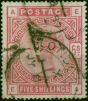 GB 1883 5s Rose SG180 Fine Used. Queen Victoria (1840-1901) Used Stamps