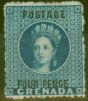 Old Postage Stamp from Grenada 1881 4d Blue SG23 Fine & Fresh Mtd Mint