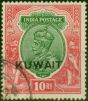Collectible Postage Stamp Kuwait 1923 10R Green & Scarlet SG15 Fine Used