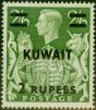 Collectible Postage Stamp Kuwait 1948 2R on 2s6d Yellow-Brown SG72 Fine LMM