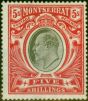 Collectible Postage Stamp from Montserrat 1907 5s Black & Red SG33 Fine Mtd Mint