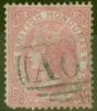 Old Postage Stamp from British Honduras 1865 6d Rose SG3 Ave Used