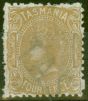 Valuable Postage Stamp from Tasmania 1871 4d Buff SG153 P.12 Fine & Fresh Mtd Mint Large Part O.G.