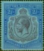 Rare Postage Stamp Nyasaland 1926 2s Purple & Blue-Pale Blue SG109a 'Break in Scroll' Fine MNH