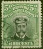 Collectible Postage Stamp from Rhodesia 1913 5d Black & Grey-Green SG226 Die II Fine Used