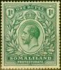 Rare Postage Stamp Somaliland 1912 1R Green SG69 Fine MM