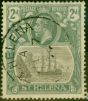 Old Postage Stamp St Helena 1923 2d Grey & Slate SG100a 'Broken Mainmast' V.F.U (2)