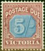 Collectible Postage Stamp from Victoria 1890 5s Dull Blue & Brown-Lake SGD10 Fine Mtd Mint (2)