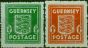 Old Postage Stamp Guernsey 1942 Set of 2 SG4-5 Fine LMM