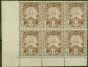 Collectible Postage Stamp from Brunei 1895 1/2c Brown SG1 Fine MNH Corner Block of 6