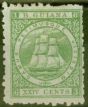 Valuable Postage Stamp from British Guiana 1866 24c Yellow Green SG103 P.10 Fresh & Fresh Mtd Mint Ex- Sir Ron Brierley