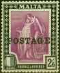 Rare Postage Stamp Malta 1926 2s6d Bright Magenta & Black SG154 Fine VLMM