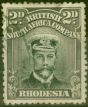 Rare Postage Stamp from Rhodesia 1923 2d Black & Slate-Purple SG292 Good Used