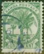 Old Postage Stamp from Samoa 1886 1d Yellow-Green SG22 P.12.5 Fine Used