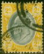 Valuable Postage Stamp Transvaal 1906 2s Black & Yellow SG268 Good Used
