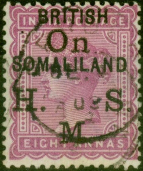 Rare Postage Stamp Somaliland 1903 8a Dull Mauve SG04 Good Used Scarce