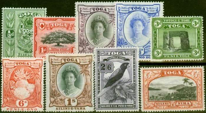 Valuable Postage Stamp Tonga 1942-49 Set of 9 SG74-82 Very Fine MNH