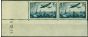Valuable Postage Stamp France 1935 1f50 Blue Air SG535 Fine MM Marginal Corner Pair with Date Stamp