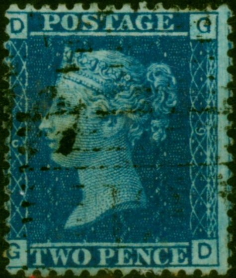 Collectible Postage Stamp GB 1858 2d Blue SG45 Pl.9 Fine Used