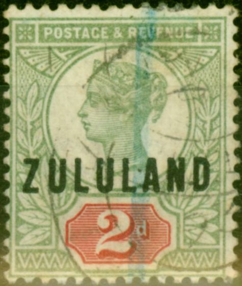 Valuable Postage Stamp from Zululand 1888 2d Grey-Green & Carmine SG3 Good Used