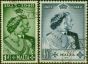 Valuable Postage Stamp Malta 1949 RSW Set of 2 SG249-250 V.F.U