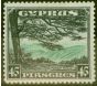 Rare Postage Stamp from Cyprus 1934 45pi Green & Black SG143 V.F Very Lightly Mtd Mint