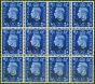 Collectible Postage Stamp from Middle East Forces 1942 2 1/2d Ultramarine SGM3a Sliced M In a Very Fine MNH Block of 12