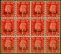 Collectible Postage Stamp from Middle East Forces 1942 1d Scarlet SGM1 Very Fine MNH Block of 12