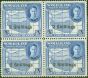 Valuable Postage Stamp from Somaliland 1951 2s on 3R Brt Blue SG134 V.F MNH Block of 4