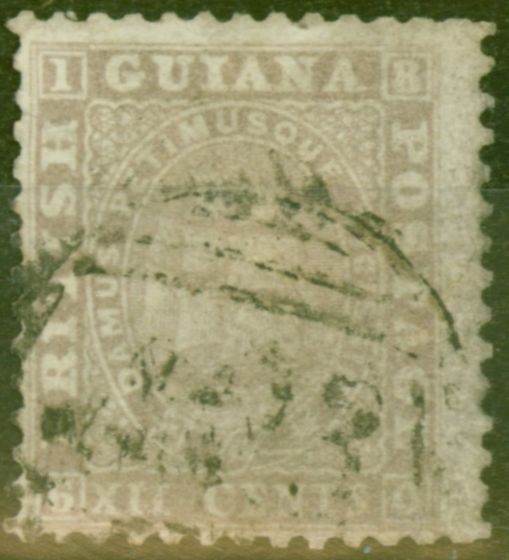 Collectible Postage Stamp from British Guiana 1860 12c Lilac SG36 Good Used Ex-Fred Small
