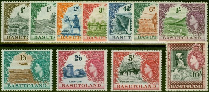 Collectible Postage Stamp Basutoland 1954 Set of 11 SG43-53 Fine & Fresh LMM (2)
